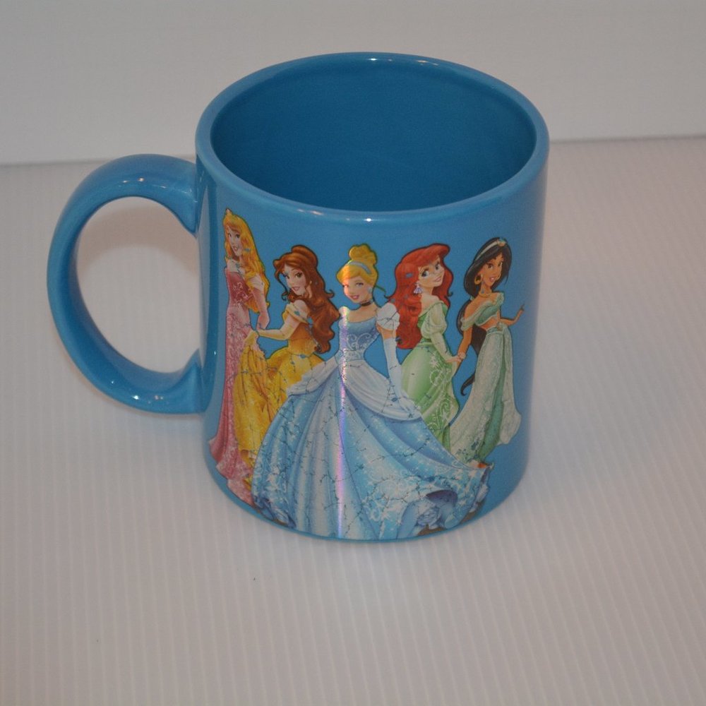 Disney Princess Coffee Mug Cup Large 20oz Blue